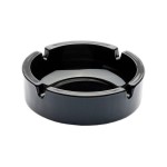 Round ashtray, made of glass, Selena, 10.5 cm, black color